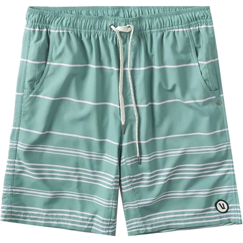 Vuori Men's Kore Short Green White Stripes Size Small S Activewear Athletic